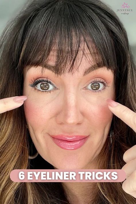 Eyes are the window to the soul. And they are one of my favorite things to play up when it comes to applying makeup! Our eyes are the first things people notice and focus on when we are communicating with one another. So enhancing them is key! Today, I'm sharing 6 eyeliner tips for aging eyes. #eyeliner #eyemakeup #beautyblogger #makeupartist Eyeliner On Older Women Eyes, Eye Makeup After 50 Over 50, Aging Eye Makeup, Eyeliner In Your 30s, Eyeliner Vs No Eyeliner, Eye Makeup 50 And Older, Eyeliner For Women In Their 40s, How To Wear Eyeliner In Your 40's, Makeup After 50 Tips