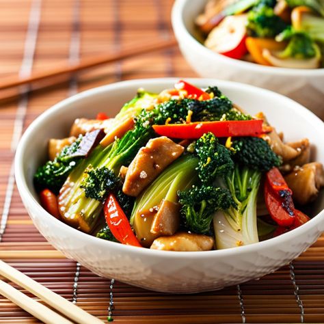 Chinese Bok Choy Chicken Stir Fry Recipe - Instacart Chicken And Baby Book Choy, Bock Choy Recipes Stir Fry Beef, Boy Choy Meals, Mushroom And Bokchoy Stirfry, Chicken Bokchoy Stirfry With Rice, Stir Fry Pork Belly, Bock Choy Recipes, Book Choy, Stir Fry Recipes Healthy