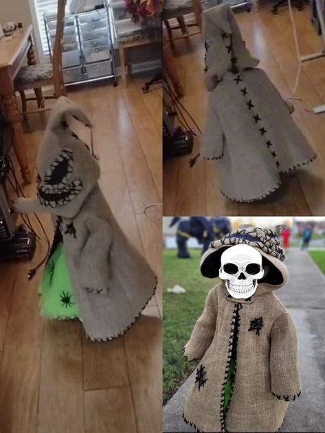 Oggie Boggie Disfraz, Oogie Boogie Disfraz, Tim Burton Costumes, Oogie Boogie Costume, 2 Halloween Costumes, Family Themed Halloween Costumes, Halloween Party Planning, Themed Halloween Costumes, Halloween Party Dinner