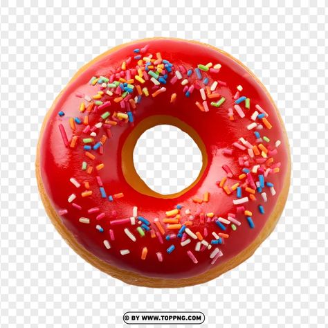 Donuts Png, Red Donut, Donut Png, Donut Images, Donut Tattoo, Donut Cartoon, No Background, Free Png, Png Image