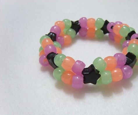 Double Kandi Bracelet, Scene Kandi, Kandi Cuff Patterns, Kandi Beads, Pony Bead Projects, Kandi Inspo, Diy Kandi Bracelets, Pony Bead Bracelets, Pony Bead Crafts