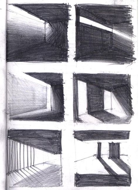 Shadow Architecture, Concept Sketches, Architecture Design Sketch, Architectural Sketch, Gambar Figur, Diagram Architecture, Urban Sketchers, Light Architecture, Architecture Presentation