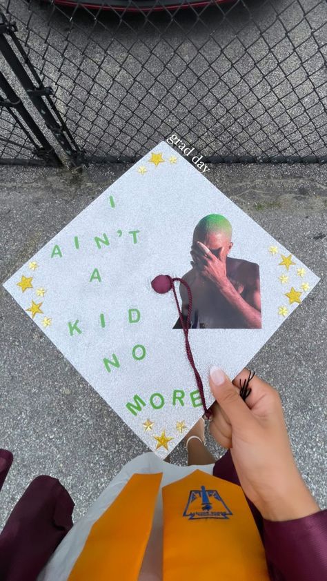 Spm Graduation Cap, Pitbull Graduation Cap, G59 Graduation Cap, Class Of 2024 Cap Ideas, Junior H Graduation Cap, Eminem Graduation Cap, Bryson Tiller Graduation Cap, Grad Cap Music Ideas, Graduation Cap Designs Class Of 2024