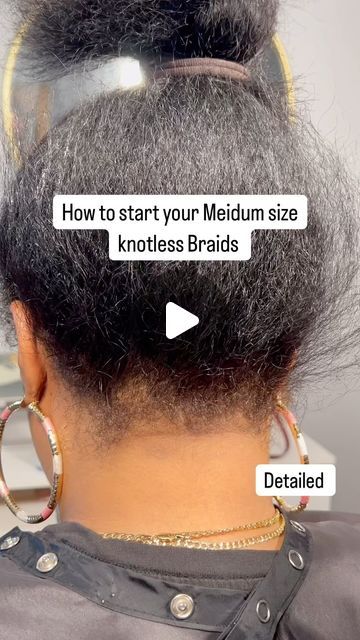 @fola_style on Instagram: "How to start your knotless Braids 

Step 1: apply a little amount of hair gel at the root of your clients  hair

Then gently comb upward

Step 2: part the section you will be braiding (keep in mind the size you are going for)

Step 3: Apply hair gel, and go over the parted line one more time (it helps clean up your parts)

Step 4: Begin to braid 💕
.
.
.

STYLE DETAILS:
✨knotless braids✨
✨Medium size ✨
✨Butt length✨
✨color 27 mix with 613✨

TO BOOK:
Click on the link in bio to book!! 💕Thank y’all for  the continuous support ❤️❤️

#designerbraidstyles #designerbraids 
#knotlessbraids #knotless #knotlessbraidsnyc #mediumsize #mediumsized #knotlesslove #knotlesslovers #knotlesslove #neatbraids #neatbraider #neatbraidstyles #neatbraid #explorepage #explorepage✨ #exp Knotless Braids Medium Size, Medium Sized Knotless Braids, Knotless Parting, Medium Size Knotless Braids, Medium Size Knotless, Parting Guide, Braids Medium Size, Knotless Braids Medium, Braids Medium