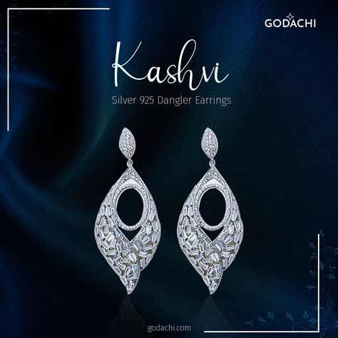 Add a touch of elegance to your getup with Godachi's uniquely designed Kashvi Silver 925 Dangler Earrings! Our beautiful pieces of jewellery are crafted with love and precision, adding a touch of grace to any outfit. Made with high-quality 925 sterling silver, they are not only stunning but also durable, ensuring they stand the test of time. #silverearrings #925silver #danglerearrings #jewelrylovers #accessorizeinstyle #godachi Buy Jewellery Online, Precious Rings, Gold And Silver Coins, Dangler Earrings, Jewellery Store, Indore, Online Jewelry Store, Elegant Earrings, Chain Pendants