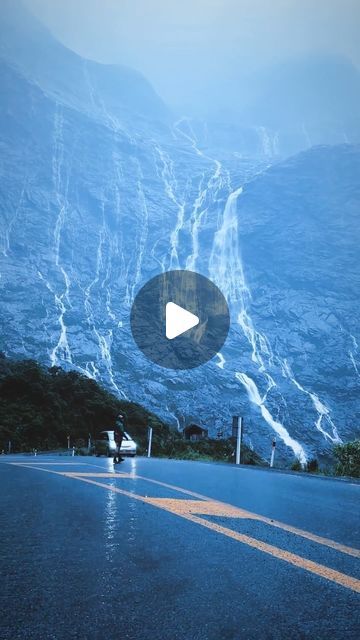 Jared Kreiss on Instagram: "Roadside waterfalls of New Zealand 👀" Beautiful World, New Zealand, Travel, Instagram