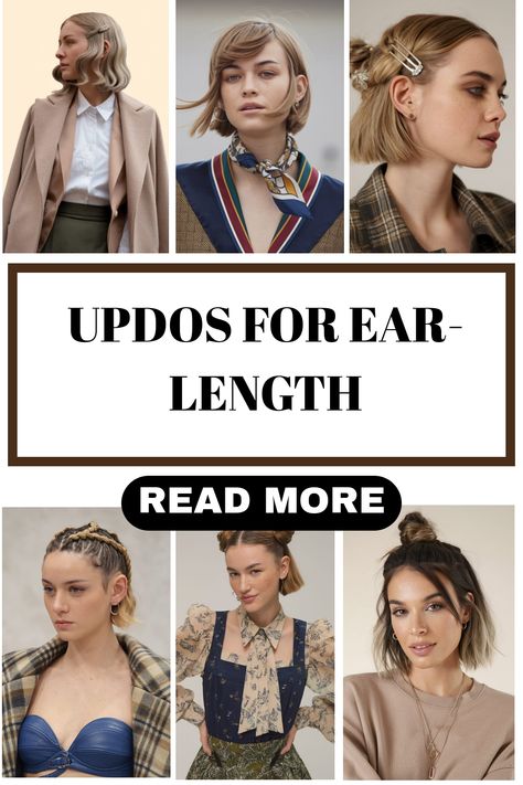 Twisted bangs sweep updo Effortless Updo, Ears That Stick Out, Updo For Short Hair, Twisted Bangs, Side Braid With Bun, Bangs Back, Classy Updo, Haircuts To Try, Updo Ideas