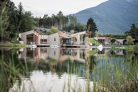 Waterfront Architecture, Forest Hotel, Lakeside Hotel, Wooden Facade, Private Lounge, Garden Architecture, Looking Out The Window, Modern Hotel, Architecture Photo