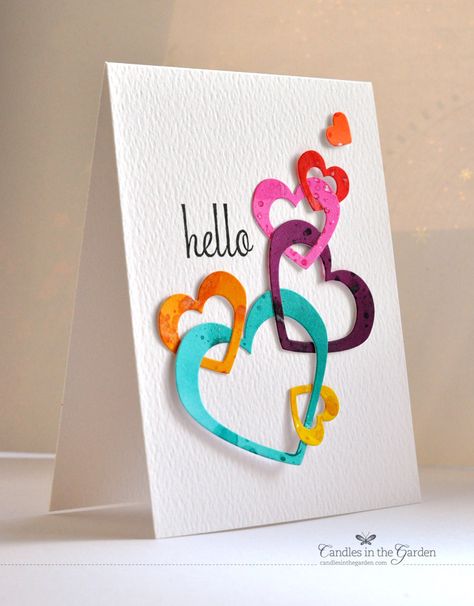 Kartu Ulang Tahun Diy, Kartu Valentine, Hello Cards, Valentine Ideas, Snake Tattoo, Birthday Cards Diy, Heart Cards, Handmade Birthday Cards, Diy Birthday