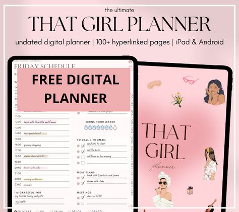 Free Digital Planner Download 2024  That Girl digital planner Free Digital Life Planner, Ipad Journaling Template, Good Notes Daily Planner Template, Goodnotes Agenda Template, Digital Planner Pages Ideas, Free Digital Fitness Planner Goodnotes, Daily Digital Planner Template, Goodnotes Free Journal Template, Digital Journal Free Download