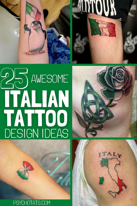 italian tattoo Italian Tattoos For Women Design, Italian Sister Tattoos, Tattoos In Italy, Italian Tattoos For Women Symbols, Italian Themed Tattoos, Italian Heritage Tattoo, Italy Themed Tattoos, Sicilian Tattoos For Women, Italy Tattoos For Women