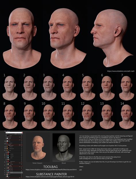 Skin Palette, Zbrush Tips, Skin Painting, Face Painting Tutorials, Zbrush Character, Sculpting Tutorials, Zbrush Tutorial, Skin Tightening Face, Coconut Oil Skin Care