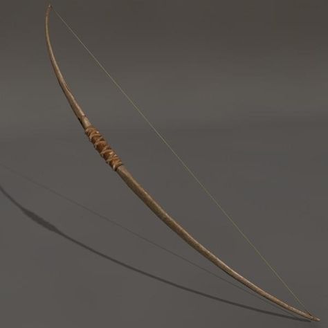 Bow 3D Model #AD ,#Bow#Model Bow Designs Archery, Medieval Longbow, Medieval Bow, Short Bow, Elf Ranger, Bow Designs, Pathfinder Character, Funny Poses, Wood Elf