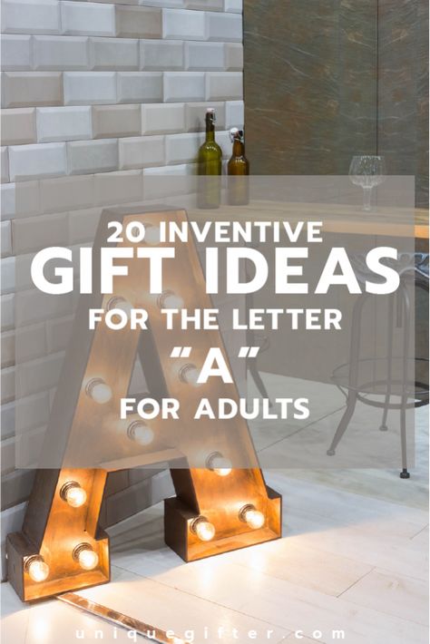 20 Gifts for the Letter “A” for Adults Gift Exchange Ideas, Grab Bag Gifts, Adult Gifts, Small Curtains, Plastic Folders, Clear Makeup Bags, Dollar Store Hacks, The Letter A, Diy Posts