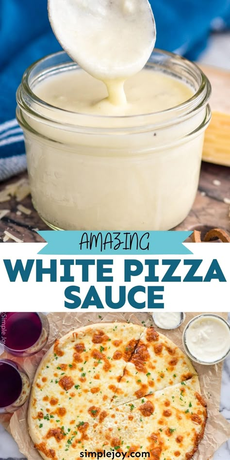 Garlic Butter Pizza Sauce, Garlic Butter For Pizza, Ww Sauces, Pizza Sauce Easy, White Pizza Sauce, Alfredo Sauce Recipe Easy, Compound Butters, Alfredo Sauce Recipe Homemade, Pizza Crusts