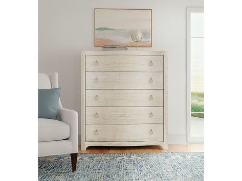 Hooker Furniture Bedroom Serenity Monterey Five Drawer Chest 6350-90010-80 French Country Lighting, Hooker Furniture Bedroom, Drawer Lights, Tall Dresser, Chest Dresser, Tall Chest, Small Space Solutions, Wood Drawers, Hooker Furniture