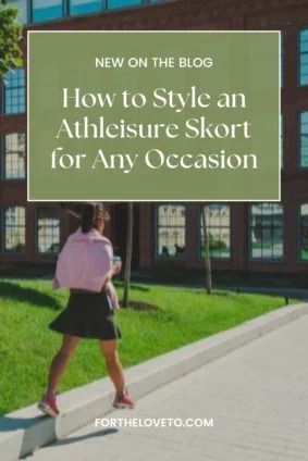 How to Style an Athleisure Skort for Any Occasion - For The Love To How To Wear Athletic Skort, How To Style A Skorts, Athletic Skort Outfit Ideas, Athletic Skort Outfit Casual, Skort Outfits Summer, Black Skort Outfit Casual, How To Style A Skort, Skort Outfit Summer, Athletic Skort Outfit