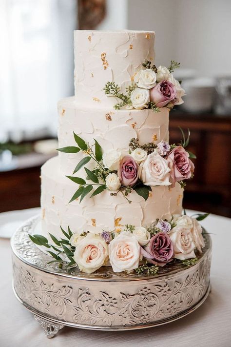 Peanut Butter Buttercream, Crushed Oreo, John Myers, Garden Chic Wedding, Mauve Wedding, Wedding Cake Roses, Garden Chic, Garden Wedding Reception, Dream Wedding Cake