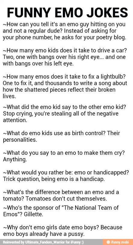 Emo Sayings, Emo Jokes, Emo Quotes, Emo Memes, Emo Kid, Emo Guys, Funny As Hell, Jokes Funny, Photo Op