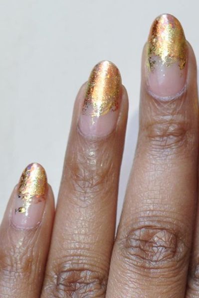 Copper Nails Designs, Paintbox Nails, Almond Shaped Nails Designs, Fresh Nails, Gel Nails Long, Copper Nails, Nail Problems, Foil Nail Art, Foil Design