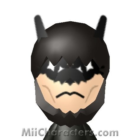 Batman Mii Image by BobbyBobby Mii Ideas, Mii Characters Aesthetic, Wii Characters, Mii Characters, Organize Apps On Iphone, Wii Party, Batman Meme, Tomodachi Life, Diddy Kong