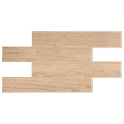 smart tiles Peel and Stick Backsplash Norway Oak tiles, Wood look, 22.56 in x 11.58 in , Brown, 2-Pack-SM1141M-02-QG - The Home Depot Stick On Wall Tiles, Backsplash Tile Design, Self Adhesive Wall Tiles, Peel Stick Backsplash, Peel And Stick Backsplash, Smart Tiles, 3d Tiles, Stick Backsplash, Tile Covers