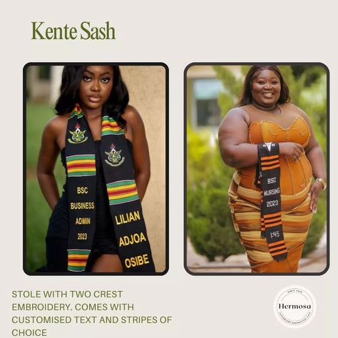 We have beautifully crafted kente Sashes available for all our Grads. 2024 Grad?? The time is now!!!! Get into of DM let's create something beautiful . . #kentesash #kente #graduation #hermosagrad #graduate Sash For Graduation, Graduation Scarf, Scarf Design Ideas, Grad Cap Designs, 2024 Graduation, Time Is Now, Class Of 2024, The Time Is Now, Scarf Design