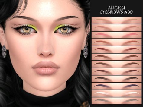 Ts4 Eyebrows, Eye Presets, Cc Eyebrows, Twisty Hairstyles, Sims Face, Sims Makeup, Ts4 Hair, Sims 4 Tattoos, Alpha Cc