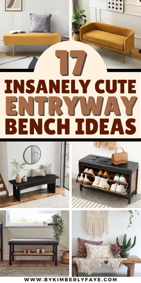 Cute Entryway Bench Ideas You Will Love Entryway Bench Modern, Cute Entryway, Entryway Ideas Modern, White Bench Entryway, Modern Entryway Bench, Entryway Bench Ideas, Small Entryway Bench, Small Wooden Bench, Narrow Bench