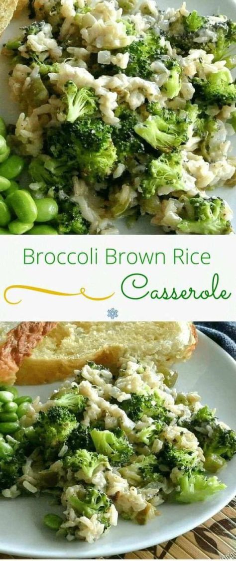 Broccoli Brown Rice Casserole is a favorite for rice loving children and for us big kids too. Easy to make and a classic recipe all year round. Broccoli Brown Rice Casserole, Brown Rice Casserole Recipes, Broccoli Brown Rice, Vegan Broccoli, Broccoli Rice Casserole, Rice Casserole Recipes, Brown Rice Recipes, Brown Rice Casserole, Broccoli Rice