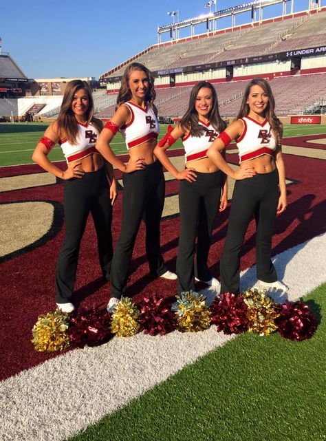 Boston College Pom Squad 9/18/15 Pom Squad, Abc Party Costumes, Abc Party, House Room Ideas, Dance Photo Shoot, College Cheer, School Cheer, Dance Photo, Cheerleader Girl