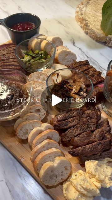 She’s Homemade on Instagram: "Steak Charcuterie Board for dinner <3   - - -  #steakcharcuterieboard #charcuterieboard #steaklover #appetizerideas #dinnerpartyideas #kaykaymadeit" Steak Board Presentation, Beef Charcuterie Board, Steak Charcuterie Board, Charcuterie Board For Dinner, Steak Board, Birthday Things, January 15, Charcuterie Board, Christmas Traditions