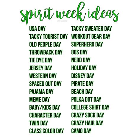 spirit week ideas!!! School Spirit Ideas Pep Rally, Spirit Weeks, Spirit Week Ideas, Spirit Week Themes, Stuco Ideas, Spirit Day Ideas, Pep Club, Student Council Campaign, Catholic Schools Week