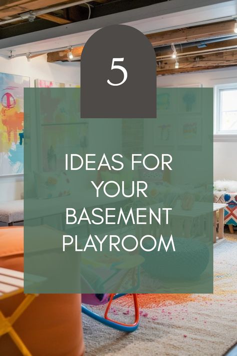 Create an exciting and safe basement playroom with these 5 easy-to-follow ideas. Transform unused space into a family-friendly retreat where kids can play, learn, and explore. Think about colorful furnishings, fun storage solutions, and cozy areas for reading or gaming. Consider adding play equipment that fits well into your basement design while ensuring it's both functional and entertaining. Your basement can become an imaginative playground, perfect for playdates or quiet afternoons. Let your creative spirit shine! Basement To Playroom, Basement Toy Room Play Areas, Small Basement Playroom Family Room, Basement Play And Tv Room, Neutral Basement Playroom, Game Room Playroom Combo, Black Playroom Ideas, Semi Finished Basement Playroom, Playroom Basement Family Room