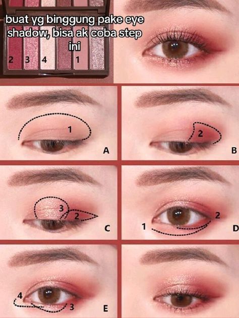 Ngak harus langsung bisa, rajin2 praktek ygy ‼️ Monolid Eye Makeup, Membentuk Alis, Mekap Mata, Doll Eye Makeup, Korean Eye Makeup, Ulzzang Makeup, Makeup Tutorial Eyeshadow, Smink Inspiration, Eye Makeup Steps