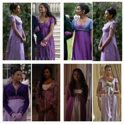 Kate Sharma, Reign Dresses, Royal Core, Regency Gown, Regency Era Fashion, Tv Show Couples, Kate Dress, Aesthetic Dress, Purple Outfits