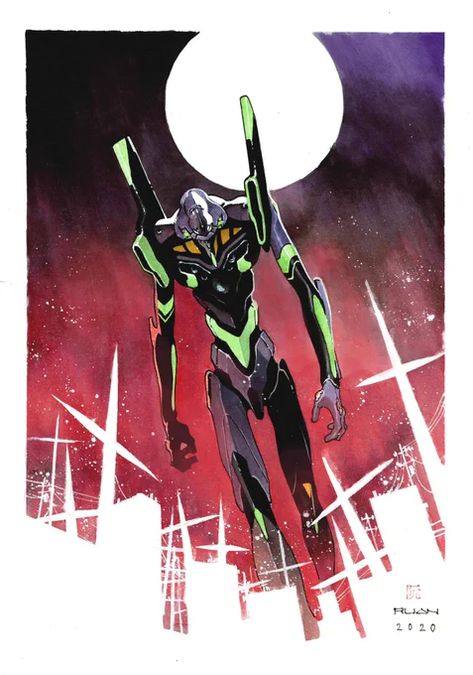 dike ruan (@dike_ruan) / X Unit 01, 2d Character Animation, Evangelion Art, Neon Evangelion, Dark Art Drawings, Mecha Anime, Genesis Evangelion, Neon Genesis, Robot Concept Art