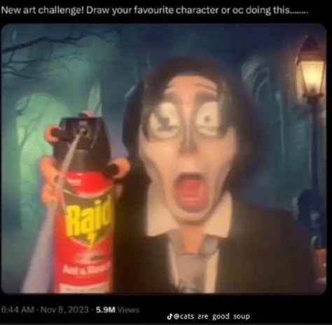 no idea who made this challenge but I wanna see what u guys make bc im curious😊😊 Laughing Reaction Image, Raid Spray, Silly Reaction Pics, Cursed Reaction Images, Maya Winky, Draw Your Oc, Funny Poses, 밈 유머, Goofy Drawing