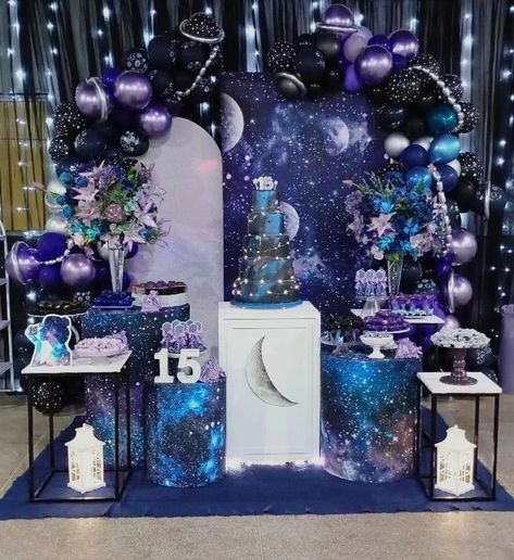 🌌 Galaxy Wedding, Purple Birthday, 5th Birthday, Birthday Theme, Birthday