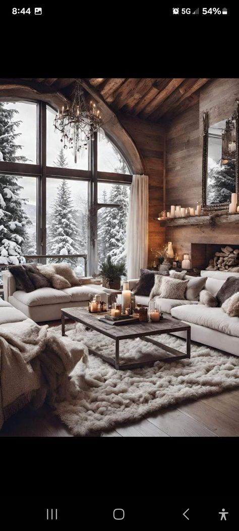 Lodge Cabin Interior, Log Cabin Aesthetic Living Room, Cosy Country Cottage, Cozy Chalet Interior, Lodge Cabin Decor, Rustic Mountain Cabin Decor, Cabin Lodge Decor Ideas, Cozy Cottage Guest Bedroom, Rustic Chic Interior Design