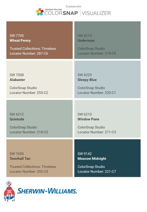 Sherwin Williams Color Snap Visualizer, Color Snap Visualizer Sherwin Williams, Color Snap Visualizer, Sherwin Williams Color Schemes, Home Paint Color, Outside Paint, Sherwin Williams Colors, House Makeover, Paint Color Schemes