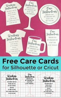 Free Shaped Printable Care Cards for Your Silhouette Portrait or Cameo or Cricut Explore or Maker Business - by cuttingforbusiness.com Vinyle Cricut, Sublimacion Ideas, Cricut Help, Projets Cricut, Silhouette Tutorials, Free Shapes, Cricut Projects Beginner, Cricut Explore Air, Silhouette Portrait