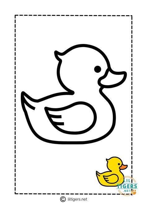 Duck Printable Template, Rubber Duck Template, Rubber Duck Coloring Page, Duck For Coloring, Rubber Duck Outline, Duck Applique Pattern Free, Animal Templates Printable Free Pattern, Duck Template Free Printable, Duck Crafts For Preschoolers