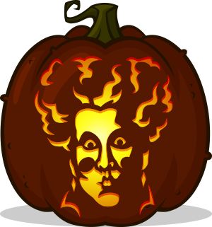 Pumpkin Carving Patterns and Stencils - Zombie Pumpkins! - Winifred Sanderson pumpkin pattern - Hocus Pocus Hocus Pocus Pumpkin, Scary Pumpkin Carving Patterns, Pumpkin Carving Stencils Templates, Zombie Pumpkins, Pumpkin Carving Patterns Free, Pumpkin Carving Stencils Free, Halloween Pumpkin Stencils, Cute Pumpkin Carving, Scary Halloween Pumpkins