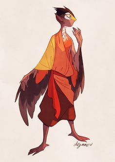 Robin monk by drawnbydana on deviantART Bird Person Character Design, Aarakocra Monk, Monk Character Design, Moth Queen, Bird People, Heroic Fantasy, Have Inspiration, Creature Concept, Fantasy Inspiration