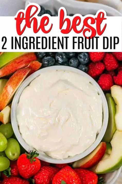 It doesn't get much easier than this 2 ingredient fruit dip recipe! It's so easy the kids can make it after a long day in the pool! The Best Fruit Dip, Best Fruit Dip, Strawberry Fruit Dips, Fruit Dip Recipe, Easy Fruit Dip, Cream Cheese Fruit Dip, Best Dip Recipes, Fruit Dips Recipes, Entertaining Food