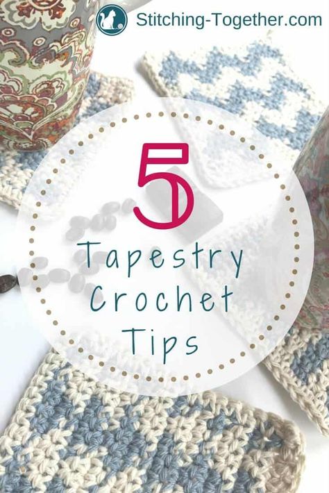 Do you feel like you have the basic of tapestry crochet down but aren't quite ready to tackle that big project? These 5 quick tapestry crochet tips will help boost your confidence as you get ready to make a gorgeous mosaic. Colorwork Crochet, Crochet Help, Crochet School, Intarsia Crochet, Mochila Crochet, Sewing Crochet, Crochet Hack, Mochila Bag, Mosaic Crochet