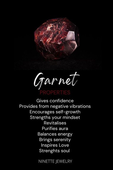 Garnet Stone Meaning, Garnet Meaning, Crystal Healing Chart, Gemstone Properties, Crystals Healing Properties, Garnet Crystal, Gemstone Meanings, Crystal Healing Stones, Crystal Magic