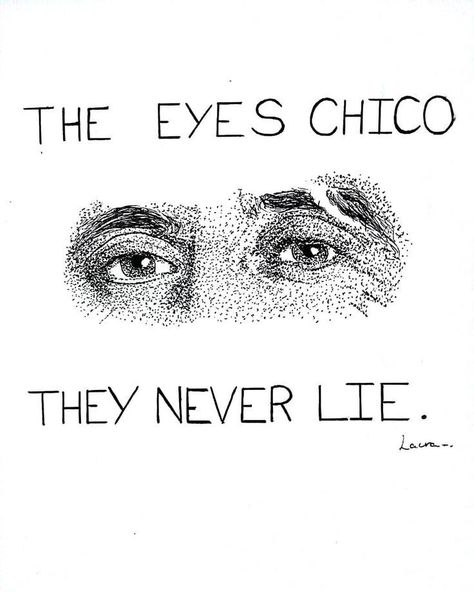 the eyes Chico they never lie scarface Antônio Montana Tony frases The Eyes Chico They Never Lie Tattoo, The Eyes Chico They Never Lie, Tawjihi Jacket, Eyes Dont Lie, Those Eyes, Montana Tattoo, Dotwork Drawing, Sketch Eyes, Scarface Poster