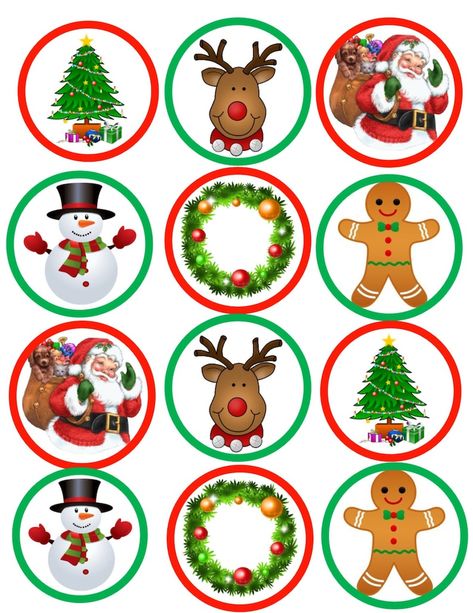 Christmas Toppers, Frosted Cake, Christmas Cupcake Toppers, Christmas Hostess, Christmas Advent Calendar Diy, Christmas Diamonds, Edible Cupcake Toppers, Christmas Topper, Cupcake Toppers Printable